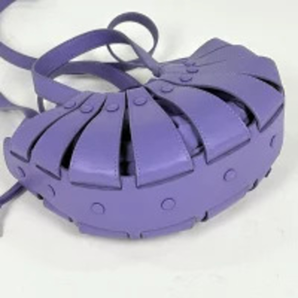 Bottega Veneta Shell Bag Purple The Shoulder Leather Crossbody Purple